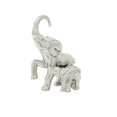Ceramic 11" Elephant with Baby|Éléphant avec bébé de 11 po en céramique