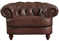 Hydeline Brixton Leather Chair - Brown