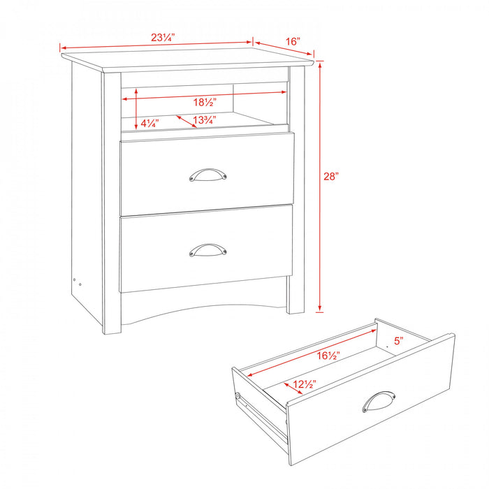 Salt Spring Tall Nightstand - Drifted Grey