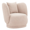 Manhattan Comfort Contemporary Siri Linen Weave Accent Chair with Pillows - Wheat
