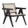 Manhattan Comfort Hamlet Accent Chair - Black & Natural Cane