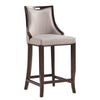 Manhattan Comfort Emperor Faux Leather Barstool - Light Grey