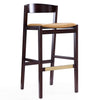 Manhattan Comfort Klismos 40.75\" Beech Wood Barstool - Camel & Dark Walnut