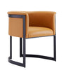 Manhattan Comfort Corso Leatherette Dining Chair with Metal Frame - Tan