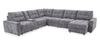 Scott Living Elevate Modular 7-Piece Right-Facing Chenille Fabric Power Sliding Sectional with Storage - Grey