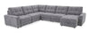 Scott Living Elevate Modular 6-Piece Right-Facing Chenille Fabric Power Reclining and Sliding Sectional - Grey