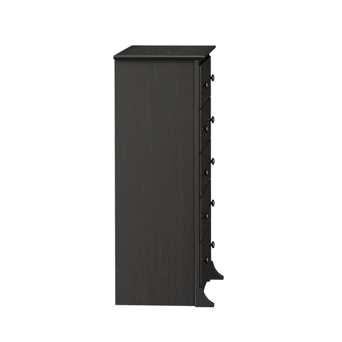 Jade 5-Drawer Chest - Washed Black