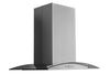 Hauslane 36\" Glass Canopy Island Range Hood - IS-200SS-36