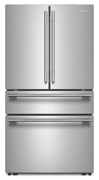 KitchenAid 30 Cu. Ft. French Door Refrigerator - PrintShield Stainless Steel - KRMF336SPS | Réfrigérateur KitchenAid de 30 pi³ à portes françaises - acier inoxydable PrintShield - KRMF336SPS