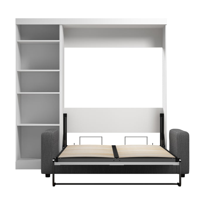 Bestar Pur 5-Shelf Full Murphy Bed with Sofa - White