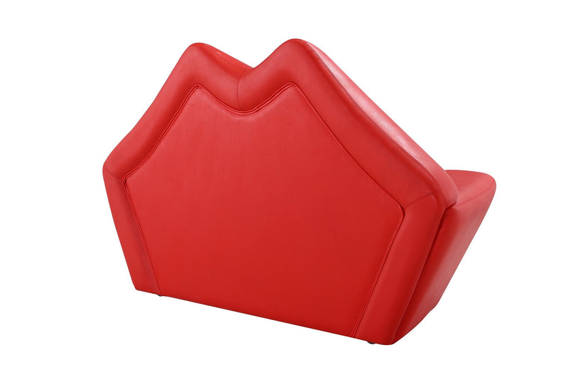 Manhattan Comfort Kiss 61.8\" Faux Leather Loveseat - Red