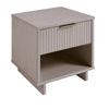 Manhattan Comfort Granville Modern Nightstand with 2 Full Extension Drawers - Dark Grey