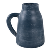 8.75” Terracotta Vase with Handle – Blue