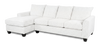 Made in Canada Customizable Sofa Lab Arc Fabric Left-Facing Sofabed Sectional - Teddy Snow