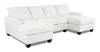 Made in Canada Customizable Sofa Lab Arc Fabric Double Chaise Sectional - Teddy Snow