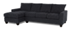 Made in Canada Customizable Sofa Lab Arc Left-Facing Fabric Sofa Chaise - Teddy Raven