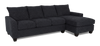 Made in Canada Customizable Sofa Lab Arc Fabric Right-Facing Sofabed Sectional - Teddy Raven