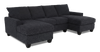 Made in Canada Customizable Sofa Lab Arc Fabric Double Chaise Sectional - Teddy Raven