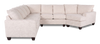 Made in Canada Customizable Sofa Lab Arc 4-Piece Right-Facing Sectional with Cuddler - Chenille White