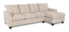 Made in Canada Customizable Sofa Lab Arc Fabric Right-Facing Sofabed Sectional - Plush Parchment