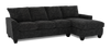 Made in Canada Customizable Sofa Lab Arc Right-Facing Fabric Sofa Chaise – Plush Charcoal