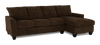 Made in Canada Customizable Sofa Lab Arc Right-Facing Fabric Sofa Chaise – Plush Chocolate