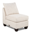 Made in Canada Customizable Sofa Lab Arc 46\" Fabric Armless Chair – Chenille White