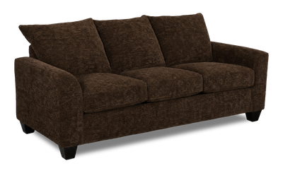 Made in Canada Customizable Sofa Lab Arc 38" Fabric Sofa Bed - Plush Chocolate | Sofa-lits personnalisable Arc de Sofa Lab de 38 po fabriqué au Canada en tissu - Plush Chocolate