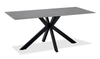 Atlas Dining Table with Sintered Stone Top, 71\"W, Metal - Grey/Black