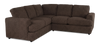 Made in Canada Customizable Sofa Lab Curve 2-Piece Fabric Sectional - Teddy Walnut