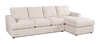 Made in Canada Customizable Sofa Lab Curve Right-Facing Fabric Sofa Chaise – Chenille White