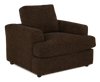 Made in Canada Customizable Sofa Lab Curve 40\" Fabric Chair – Plush Chocolate