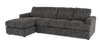 Made in Canada Customizable Sofa Lab Curve Left-Facing Fabric Sofa Chaise – Plush Charcoal