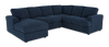 Made in Canada Customizable Sofa Lab Curve 3 Piece Left-Facing Fabric Sectional with Chaise – Chenille Pacific