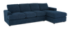Made in Canada Customizable Sofa Lab Curve Fabric Right-Facing Sofabed Sectional - Chenille Pacific