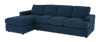 Made in Canada Customizable Sofa Lab Curve Fabric Left-Facing Sofabed Sectional - Chenille Pacific