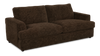 Made in Canada Customizable Sofa Lab Curve 38\" Fabric Sofa Bed - Plush Chocolate