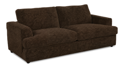 Made in Canada Customizable Sofa Lab Curve 38" Fabric Sofa Bed - Plush Chocolate | Sofa-lits personnalisable Curve de Sofa Lab de 38 po fabriqué au Canada en tissu - Plush Chocolate