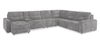 Scott Living Elevate Modular 7-Piece Left-Facing Chenille Fabric Power Sliding Sectional with Storage - Grey