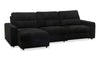 Scott Living Elevate Modular 3-Piece Left-Facing Chenille Fabric Power Reclining and Sliding Sectional - Ebony