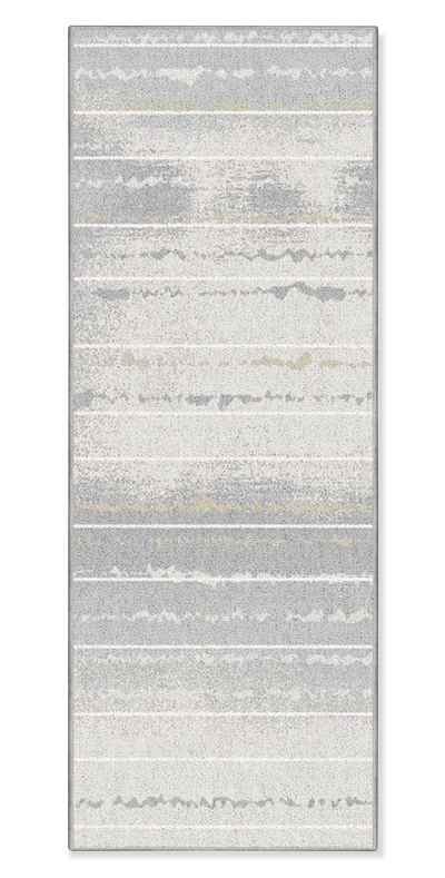 Ellison Grey Wave Runner Area Rug – 3’ x 7’ | Carpette longue Ellison grise à motif de vague - 3 pi x 7 pi