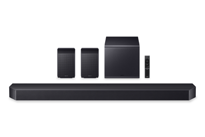 SAMSUNG Q-Series 11.1.4 Channel Soundbar with Subwoofer & Rear Speaker (HW-Q990H/ZC) | Barre de son à 11.1.4 canaux SAMSUNG de série Q avec caisson d’extrêmes graves et haut-parleur arrière (HW-Q990H/ZC)