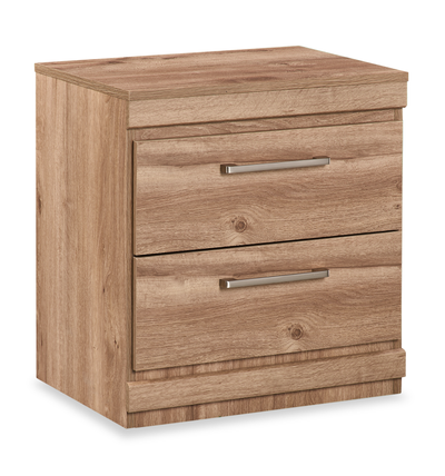 Oakley Bedside 2-Drawer Nightstand, 21"W x 22"H, Made in Canada - Natural | Table de nuit Oakley de 21 po (L) x 22 po (H) à 2 tiroirs, fabriquée au Canada - naturelle