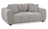 Made in Canada Pebble 70\" Fabric Loveseat with Matching Accent Pillows - Grey