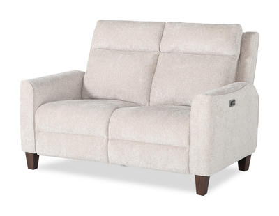 Primrose 71” Chenille Fabric Power Reclining Loveseat with Power Headrest – Linen | Causeuse à inclinaison électrique Primrose de 71 po en tissu de chenille avec appuie-tête électrique - lin