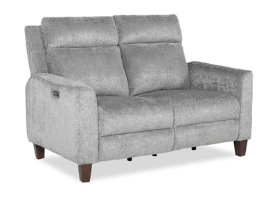 Primrose 71” Chenille Fabric Power Reclining Loveseat with Power Headrest – Slate | Causeuse à inclinaison électrique Primrose de 71 po en tissu de chenille avec appuie-tête électrique - ardoise