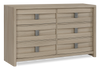Rocco Bedroom 6-Drawer Dresser, 62\"W x 37\"H - Light Brown
