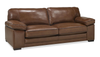 Rodeo 91” Top-Grain Genuine Leather Sofa with Removable Cushions – Chestnut