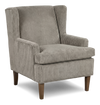 Made in Canada Sofa Lab Customizable Wingback 30\" Fabric Accent Chair – Fog Accent Fabric
