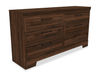 Yorkdale Bedroom 6-Drawer Dresser, 61.4\"W x 32.3\"H, Made in Canada – Walnut Brown